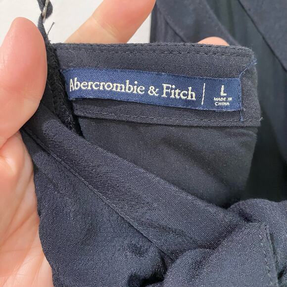 Abercrombie & Fitch Black Tie Back Jumpsuit Size Large - Picture 5 of 14